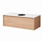Kolpa San Mobilier suspendat Kolpasan, Orphia 80, canelat, cu blat din Kerrock, 1 sertar, acacia (585950)