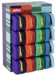 APLI Tolltartó, display, cipzáras, szilikon, kétszínű, APLI Vibrant , vegyes színek (LCA20658) - papirdepo
