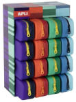 APLI Tolltartó, display, cipzáras, szilikon, kétszínű, APLI Vibrant, vegyes színek (LCA20658) (20658)