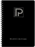 PAPERLAND Caiet A5 cu spira Paperland, 96 file, 70g/mp, dictando, coperta carton, Black edition (PP-24800047)
