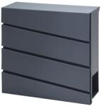 ModernHOME HPB932-7 Postaláda újságtartóval, horganyzott acél, antracit