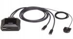 ATEN Switch KVM Aten US3312, 2 x USB-A + 1 x DisplayPort - 2 x USB-C, Black (US3312-AT)
