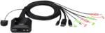 ATEN Switch KVM ATEN CS52DP, DisplayPort + USB + Audio, Black (CS52DP-AT)