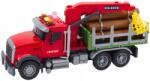 LEAN Toys Jucărie pentru copii Lean Toys - Camion pentru transportul buștenilor, 30 cm, roşu (21447)