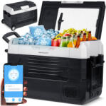 Berdsen Autós hűtőtáska, Berdsen Icemax 400, fekete, 40 l, kompresszoros, kétzónás, -20°C - +20°C, alkalmazásvezérelt, ECO/MAX üzemmód, 12/24 V és 100-240 V, kerekes, 45 dB (TE340010)
