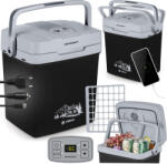 Berdsen Autós hűtőtáska, Berdsen Icemax, fekete, 26 l, ventilátoros, egyzónás, akár 18°C hűtés, ECO/normál üzemmód, 12 V DC / 230 V AC, 39 dB (TE3829)