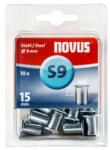 Novus Гайка нит стоманена Novus - ф 9 mm, М6х15 mm, 10 бр (045-0046)