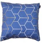  Dekoratív párna, Family Meble, 100% poliészter párnahuzat, Habszivacs töltet, Dekoratív, Kivehető párnahuzat, Méretek 45 x 45 cm, Kék/ajta (PODUSZKAGABO2_12373717771)