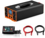 Houli Power Inverter invertor de tensiune de la 12V la 230V, 2000W/4000W, undă sinusoidală pură, telecomandă (HLFSD0020E)