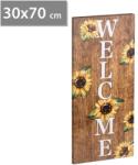 Family LED-es hangulatkép - "Welcome" - fali akasztóval, 2 x AA, 30 x 70 cm, 58503