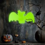 Family Halloween-i foszforeszkáló dekoráció, denevér, 20 x 10 cm, 56544A