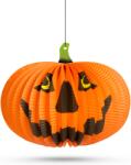 Family Halloween-i tökös lampion - akasztható - 26 cm, 58137C