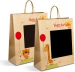 Family Ajándéktasak - papír, "Kraft" - 265 x 127 x 330 mm - 2 féle / csomag, 58313