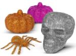 Family Halloween-i dekoráció szett - pók, koponya, 2 db tök - glitteres, 58189