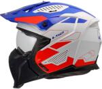 LS2 OF606 Drifter Gas trial motoros bukósisak fényes fehér-kék-piros