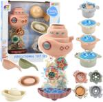 LEAN Toys Fürdőjátékok Víz Alatti Hajó Csészék Tapadókorongok 9El - xupe