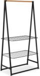 Brabantia Linn Clothes Rack Large ruhatartó állvány. 995x1900x570mm nagy méret. 2db állítható magasságú rácsos polc. bambusz rúd. acél váz. fekete - 118241 (118241) - xupe Vasaló