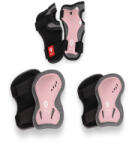 Qplay Gyermek Védőfelszerelés Szett Coral Pink S Méret - Könyök Térd és Csukló Védő 3-5 Éveseknek