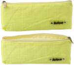 Lean Egyrekeszes Iskolai Irodai Tolltartó, Dombornyomott Kockás Mintával, Sárga, 21×9, 5 Cm - 21962