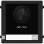 Hikvision Videointerfon modular IP Hikvision DS-KD8003-IME1(B), camera 2MP Fisheye, IR, 2 relee control yala, alimentare 12V pt yala inclusa, PoE, configurare Web, buton apel fizic, protectie IP65, montaj modul