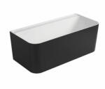 Wellis Arta 170x80 cm falhoz tolható szabadon álló akril kád, matt fekete WK00230 (WK00230)
