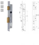 ANBO 27/27mm 3cm ovális portálzár szett 3 db kulccsal, cilinder zárbetéttel (1530007)