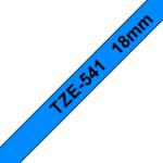 Brother TZE-541, Banda Etichete Laminata, Negru Pe Albastru, 18MM (TZE541_OEM)