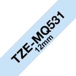 Brother TZE-MQ531, Banda Etichete Laminata, Negru Pe Albastru Pastel, 12MM (TZEMQ531_OEM)