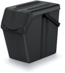 Prosperplast Sortibox Solo Szelektív Hulladékgyűjtő Tároló Edény 25l Fekete, 4db-os csomag (PPP-ISWB25-S411-CS-4)