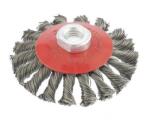  Drótkorong sarokcsiszolóhoz, csavart, acél, 125mm / M14 (125/2)