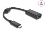Delock Adaptor USB Type C la HDMI (DP Alt Mode) T-M 8K60Hz/4K144Hz cu HDR/HDCP Negru, Delock 61085 (61085)