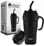 The Mountain Goat Thermo Bögre Szívószállal Kávé Tea Ital Utazó Légmentesen Záródó 650ML