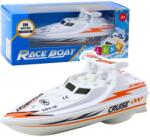 LEAN Toys Motorcsónak Akkumulátorral Működő Fehér Úszó Víz 24205