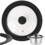 Ruhhy 3 az 1-ben szilikon-üveg fedő edényekhez és serpenyőkhöz 24/26/28 cm