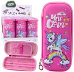Lean Rózsaszín Unikornis Merevített Iskolai Tolltartó 22, 5×10 cm - 21960 (21960) (21960)