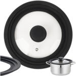 Ruhhy 3 az 1-ben szilikon-üveg fedő edényekhez és serpenyőkhöz 18/20/22cm