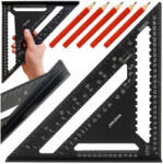 Malatec Ács derékszögű vonalzó 30x30cm + 5 ceruza