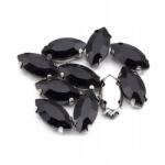 MIXFORM Varrható strasszok kosárban, Üveg és sárgaréz, Lószem 15x7mm, 10db (13WB19719)