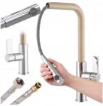 Granitan Konyhai csaptelep Kihúzható kifolyócső Linea álló csaptelep bézs Mosogató (5905036610290)