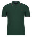 Fred Perry Rövid ujjú galléros pólók TWIN TIPPED FRED PERRY SHIRT Zöld EU M