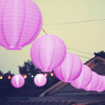 Family LED-es lampion - 1 LED - magenta - 2 x AAA (11399MG)