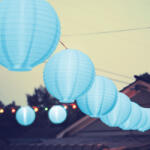 Family LED-es lampion - 1 LED - kék - 2 x AAA (11399BL)