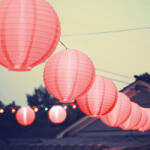 Family LED-es lampion - 1 LED - piros - 2 x AAA (11399RD)