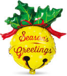 Family Collection Karácsonyi lufi - alumínium fólia - csengettyű - 58 x 78 cm (58241K)