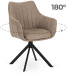  MUMBAI forgó étkezőszék bézs (ME-MUMBAI-BZ-T-K)