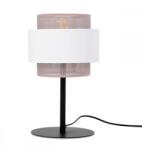 Kaja Lighting Veioză Cezar, 1xE27, H34cm, metal negru, textil bej, alb (K-5276)