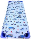  Pamut derékalj gumipántokkal, ovis fektetőre 130 x 60 cm - Kék rendőrös
