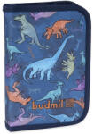 budmil 10120082 egyrekeszes szürke-kék dínós tolltartó (10120082-010223-0000) - tintasziget