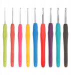  Ergonomikus Horgolótű 9db-os 2-6mm Szilikon Nyéllel Horgolótű Készlet