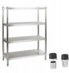 expondo Rozsdamentes acél vendéglátóipari könyvespolc 120x48, 5x155cm (RCER-120)